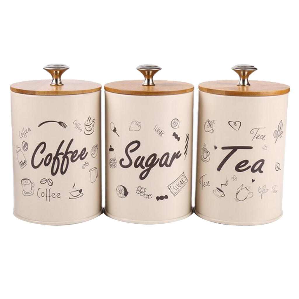Creative Metal Kitchen Storage Spice Jars Set Dustproof Sealed Condiment Pot