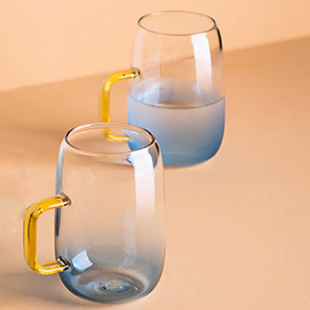 Borosilicate Glass Beverage Water Pitcher Glass 250ml Drinking Cup Tumblers Cold and Hot Water Carafe Heat-Resistant