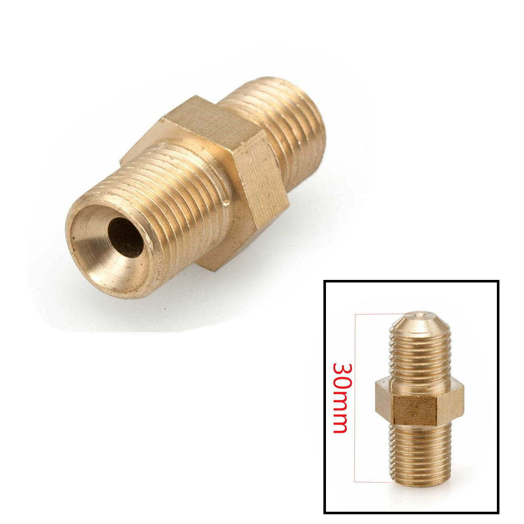 Brass Turbo Oil Feed Restrictor Fitting 4AN Male To Female .035