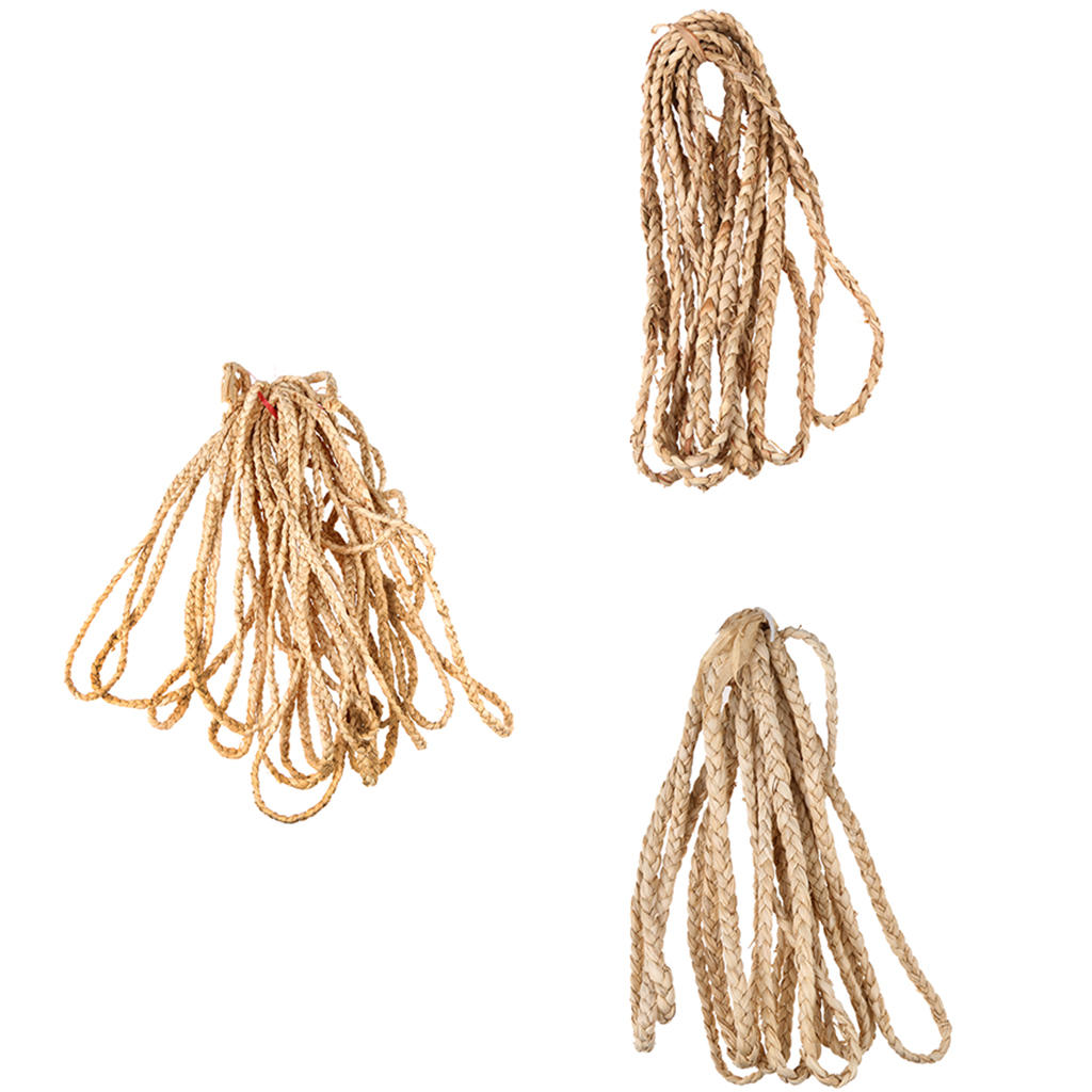 Handmade Corn Straw Braid Ribbon for Doll Hat Bag Craft Making