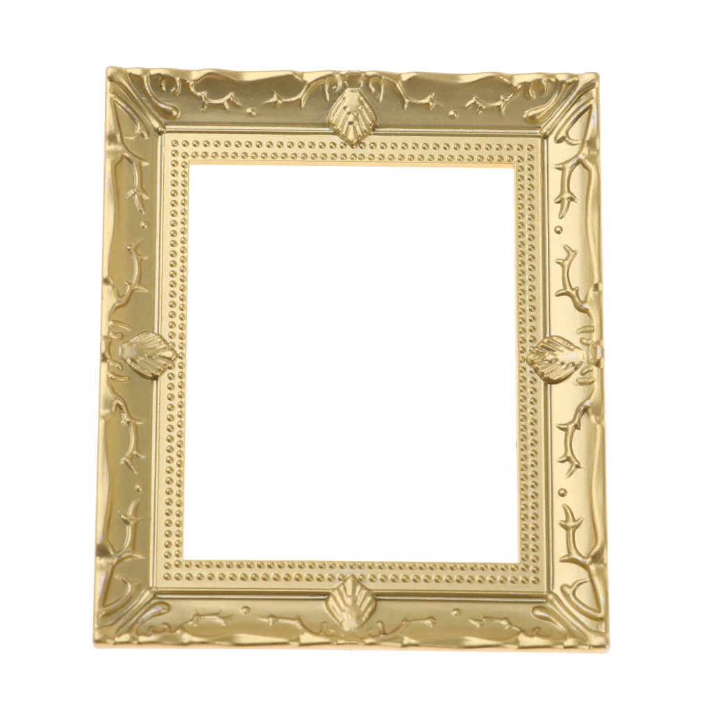 1:12 Scale Golden Photo Frame Picture Frame, Golden, Dollhouse