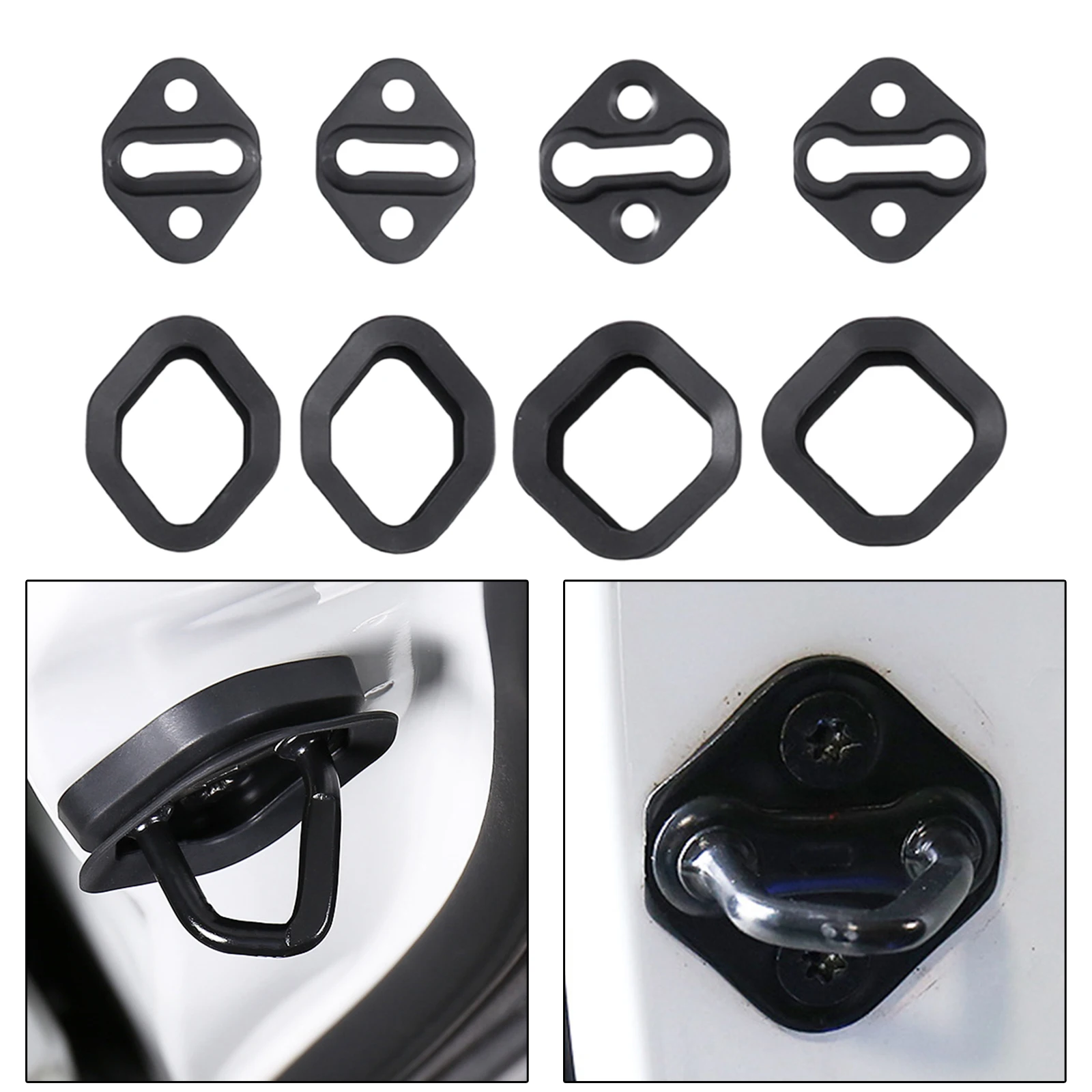 4-Pack Door Lock latches Striker Cover Protective for Honda Elysion