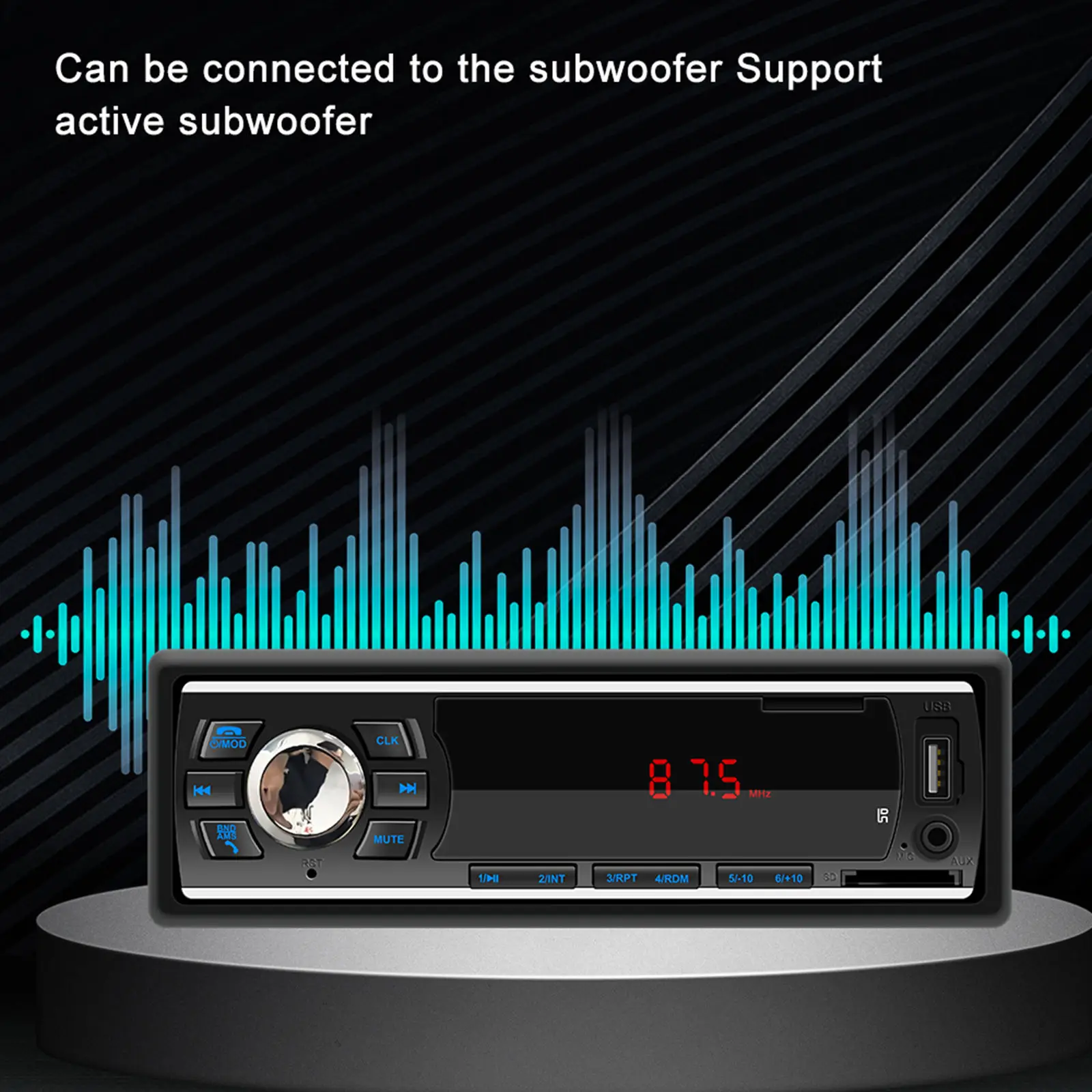 Car MP3 Player FM Radio High Performance with Remote Control Receiver Multimedia 12V