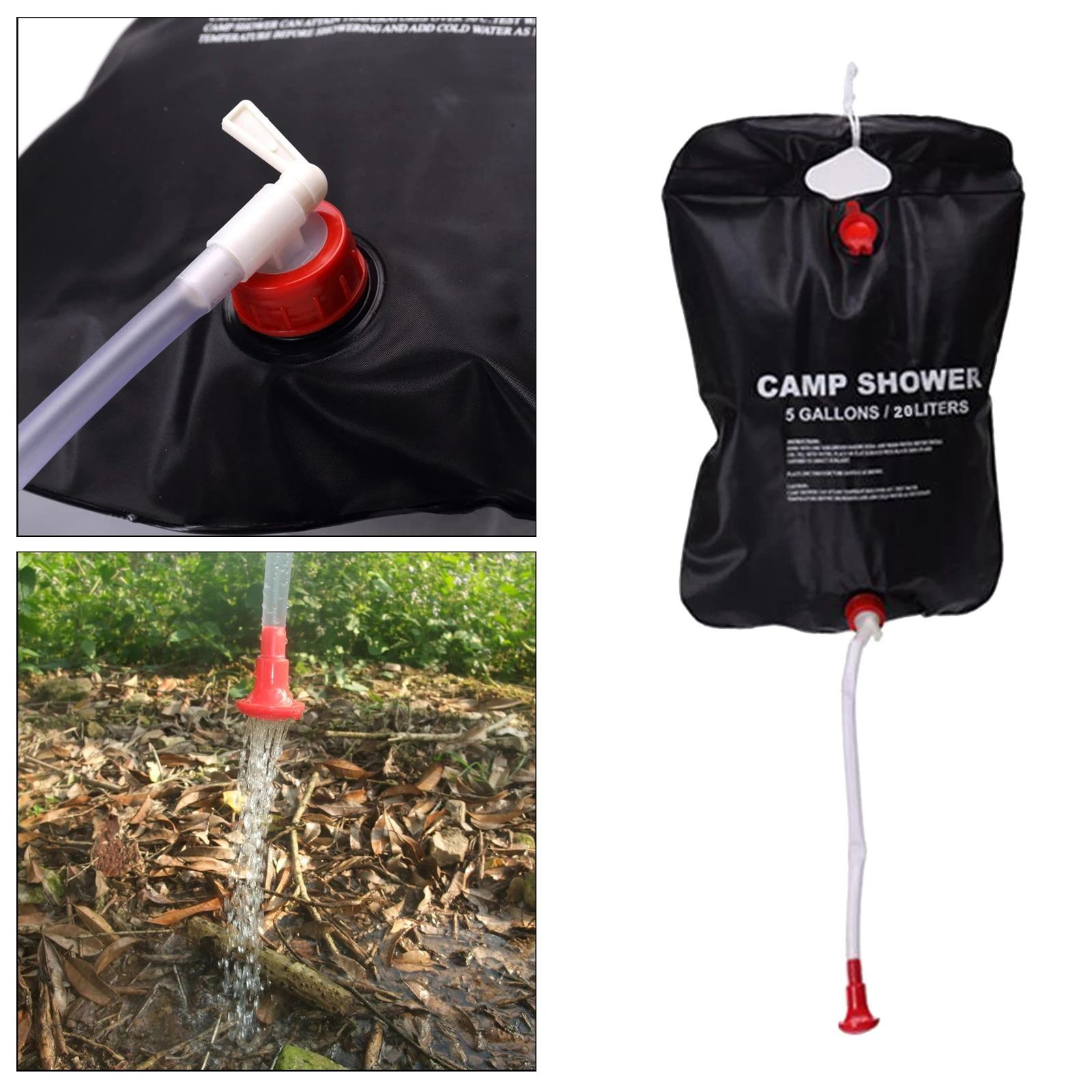 Removable Hose Folding PVC Portable Camping Shower Bag for Outdoor Beach Traveling Hiking camping gear and accessories