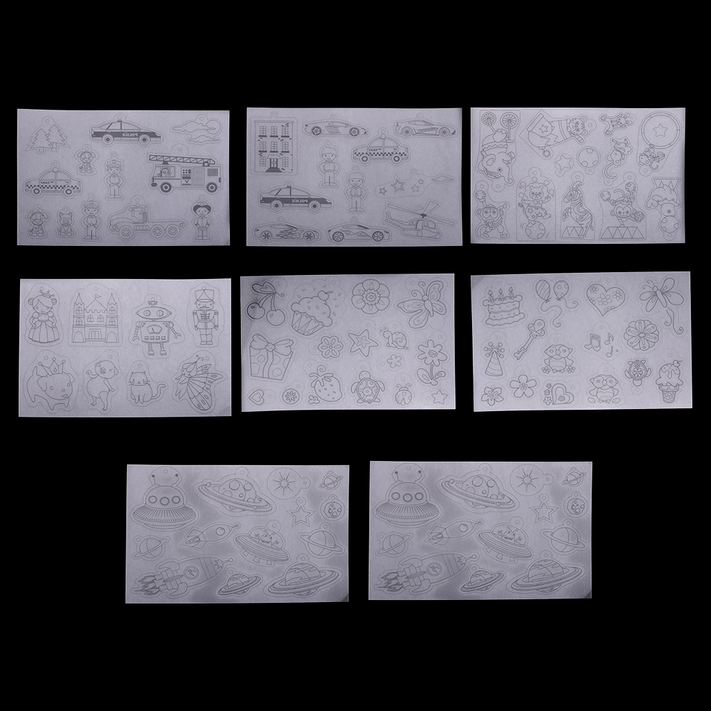 8 Sheet  Shrink Plastic Printable Shrink Paper Pre Cut DIY Jewelry Craft