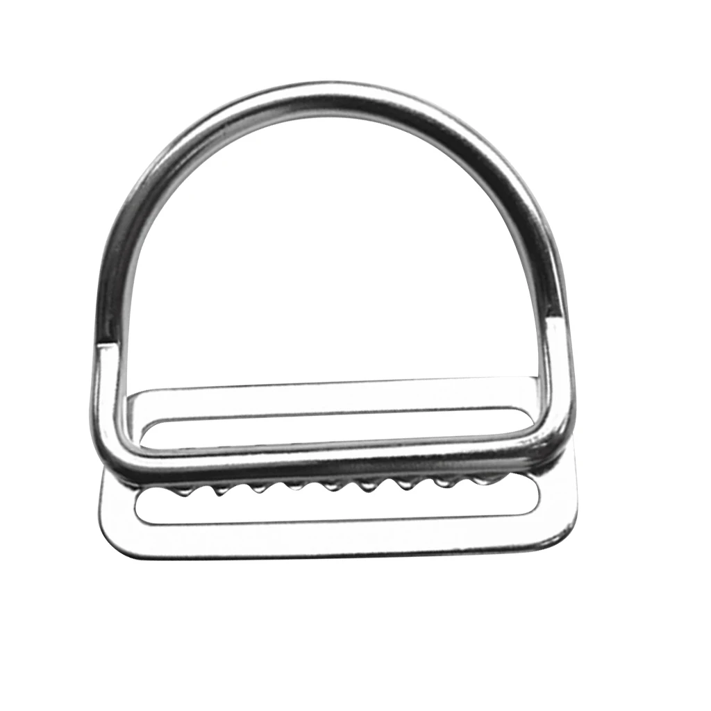 Scuba Dive 316 Stainless Steel Keeper Clip & Bent D Ring For 5cm Weight Belt Scuba Dive 316 Stainless Steel Keeper Clip & Bent D Ring For 5cm Weight Belt