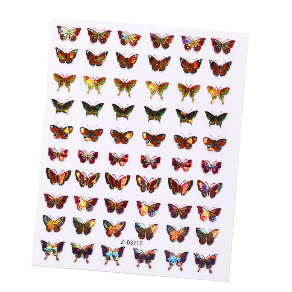 1 Sheet Nail Art Decals Butterfly Pattern Stickers Decoration