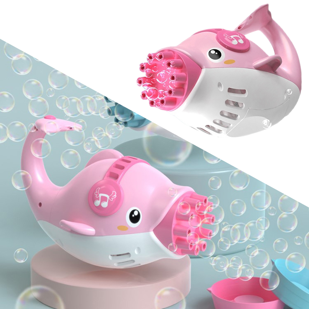 Funny Electric Dolphin Bubble Maker Blower 10 Hole Bubble Party Birthday Water Outdoor & Indoor Toys