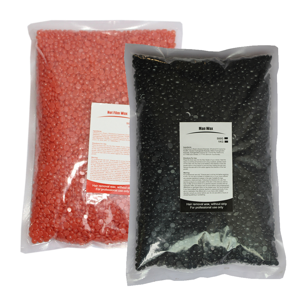 2Bags Hard  Bean Hot Film Body Hair Removal Bikini Depilatory 500g/bag Face Hair Legs Arm Hair Removal Bean