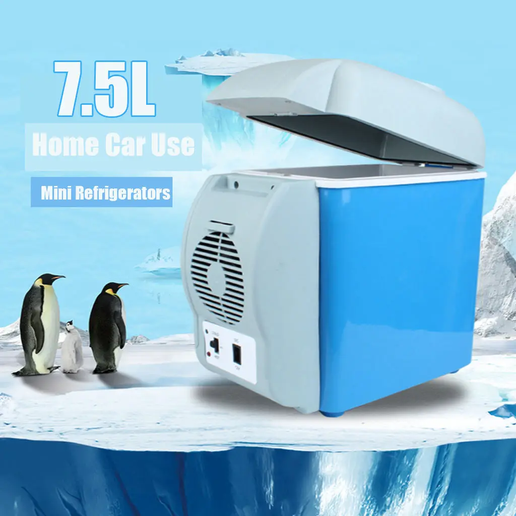 7.5L Mini Car Fridge Refrigerator Warmer Portable Freezer for Home Car Office RV Boat Compact Auto Compressor