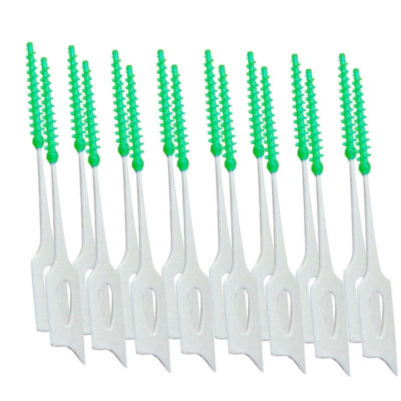 60Pcs Inter Brush Floss Teeth Cleaning Personal Oral Care Tool