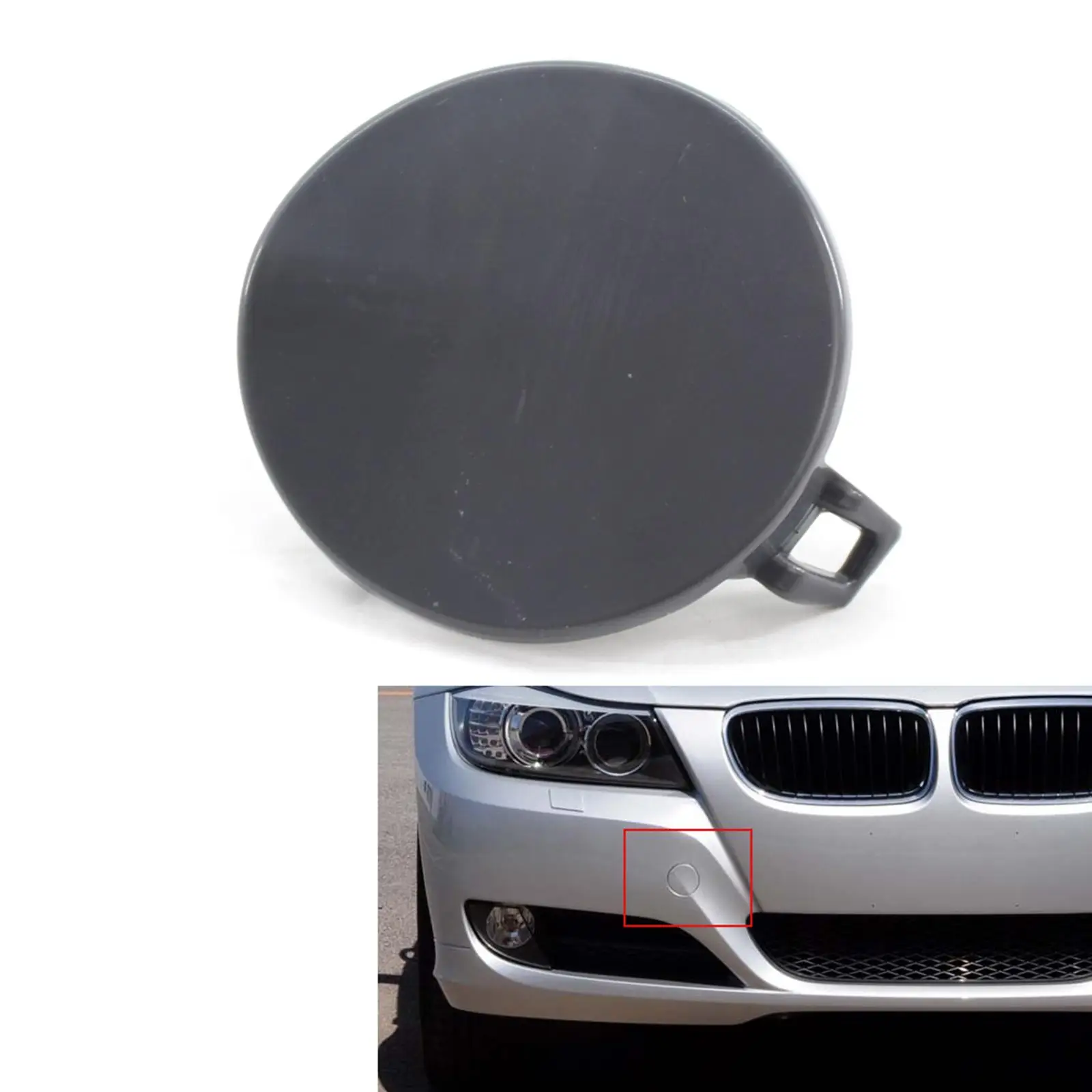 Front Bumper Tow Hook Covers Caps Cover Caps Lid Trim Replacement Towing Hooks Tow Cover for BMW Model E90 51117207299