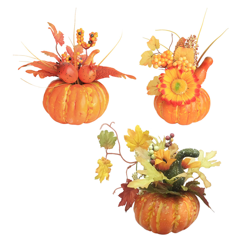 Halloween Artificial Pumpkins Pomegranate Wreath Harvest Fake Indoor Dinner Home Thanksgiving Party Photo Props Accents