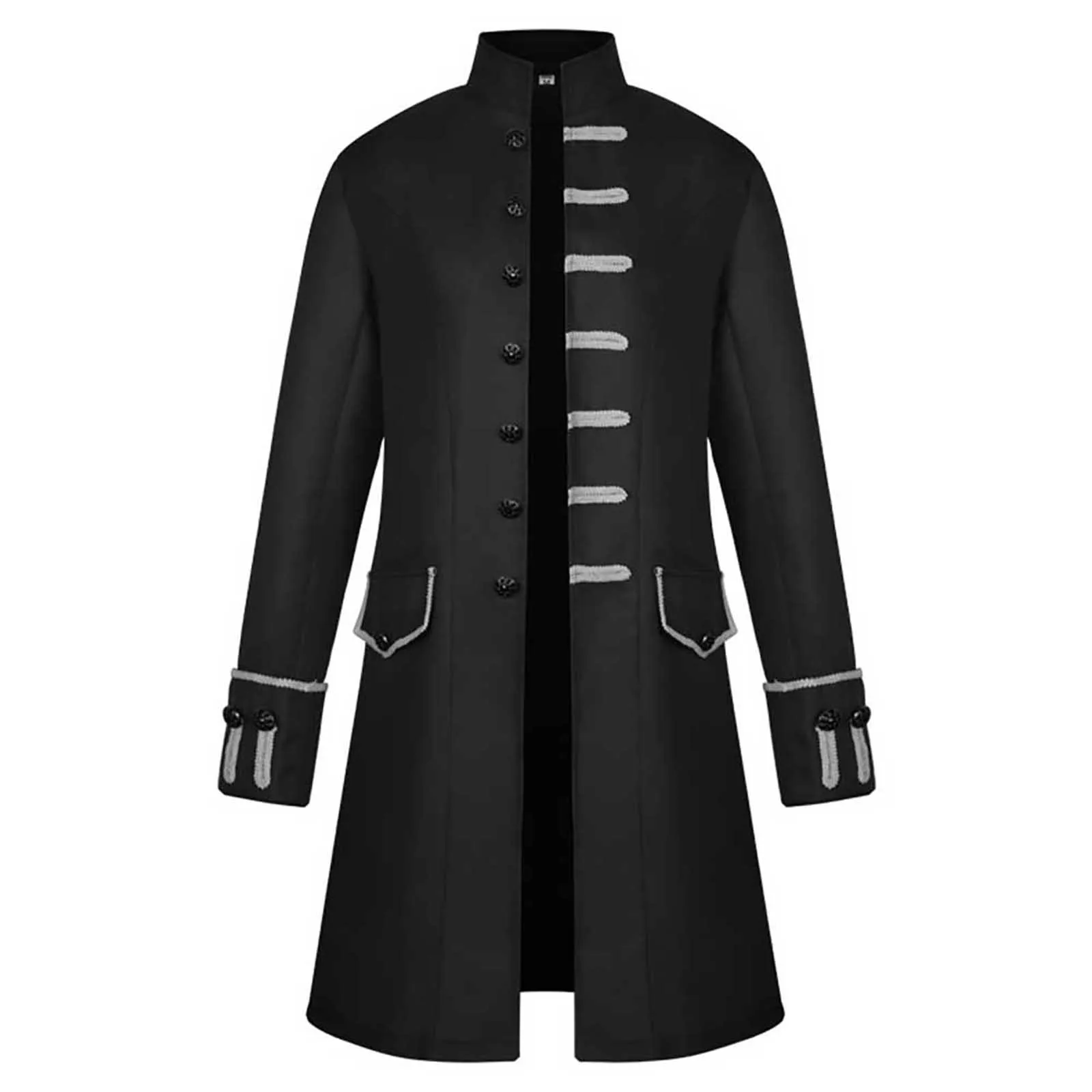 Halloween Men Winter Warm Vintage Tailcoat Jackets Gothic Victorian Medieval Cosplay Costume Overcoat Outwear Tuxedo Coats