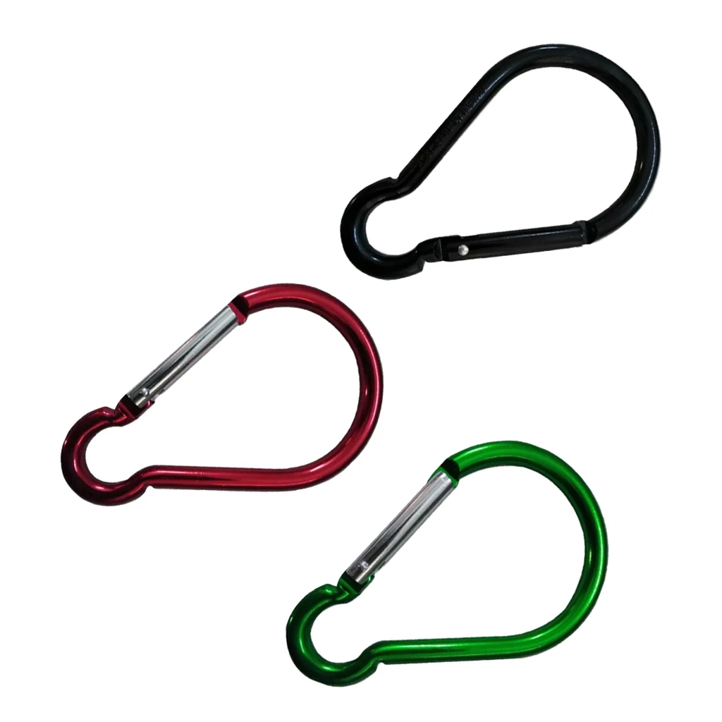 3pcs Outdoor Sports Carabiner Clip Snap Hook Camping Keychain Key Holder Backpack Buckle for Camping Hiking Fishing Travel