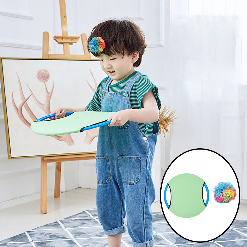 Trampoline Paddle Set Bouncy Ball for Adults Kids Garden Yard Lawn Beach Toss Catch Training Outdoor Kids Toys