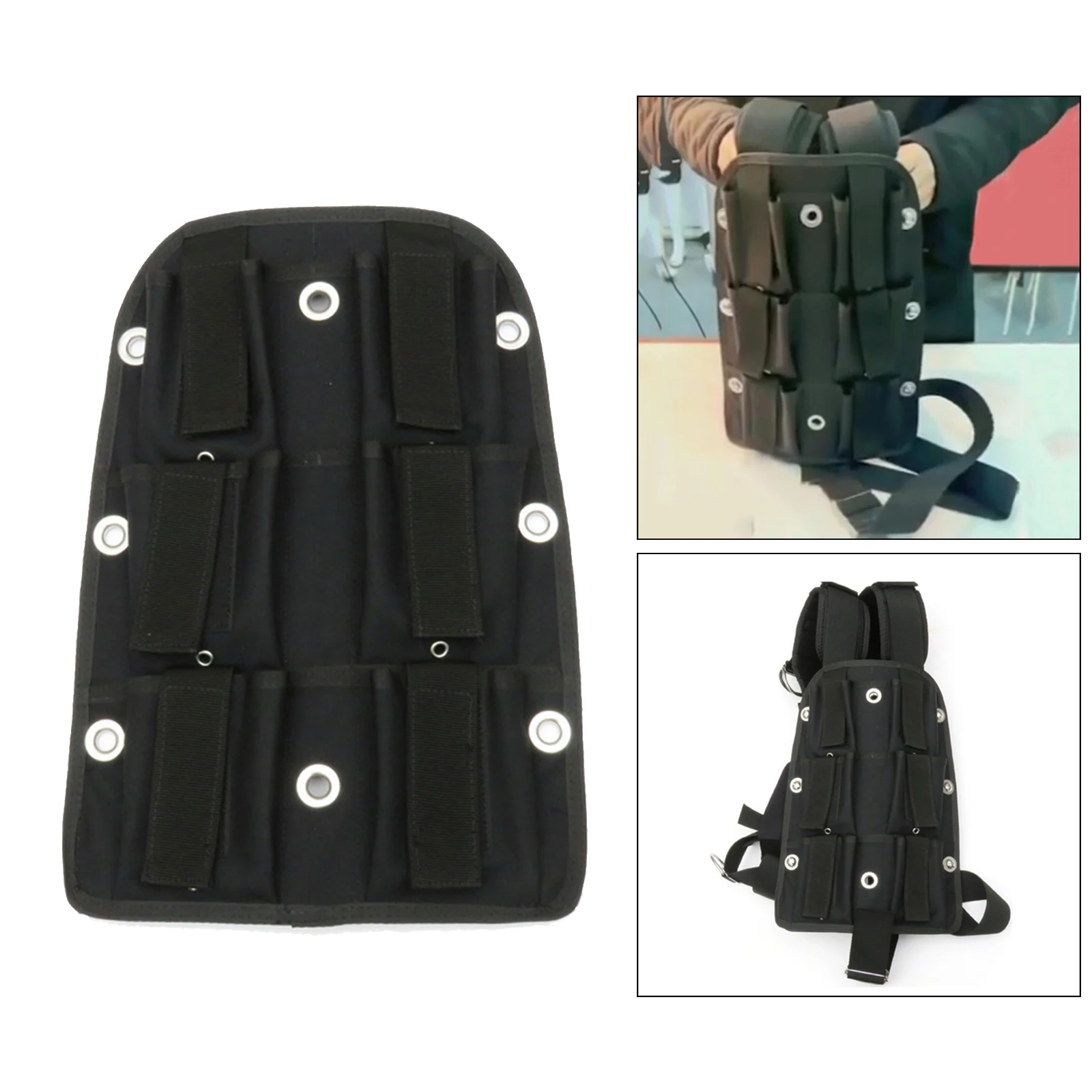 Diving Back Plate Pad Scuba Dive Backplate Cover Cushion with 8 Book Screws 