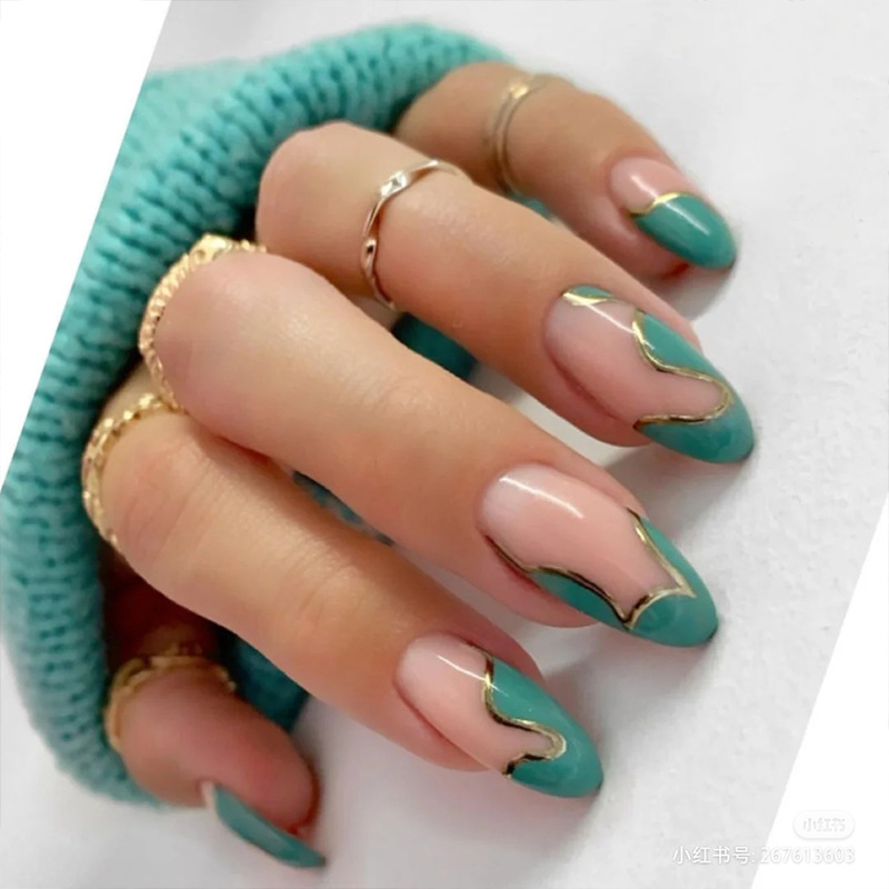 mint green nail designs