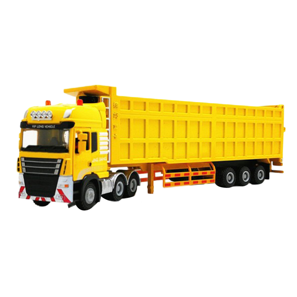Simulation Engineering Semi-Trailer Truck Alloy Transport Dump Car Decoration