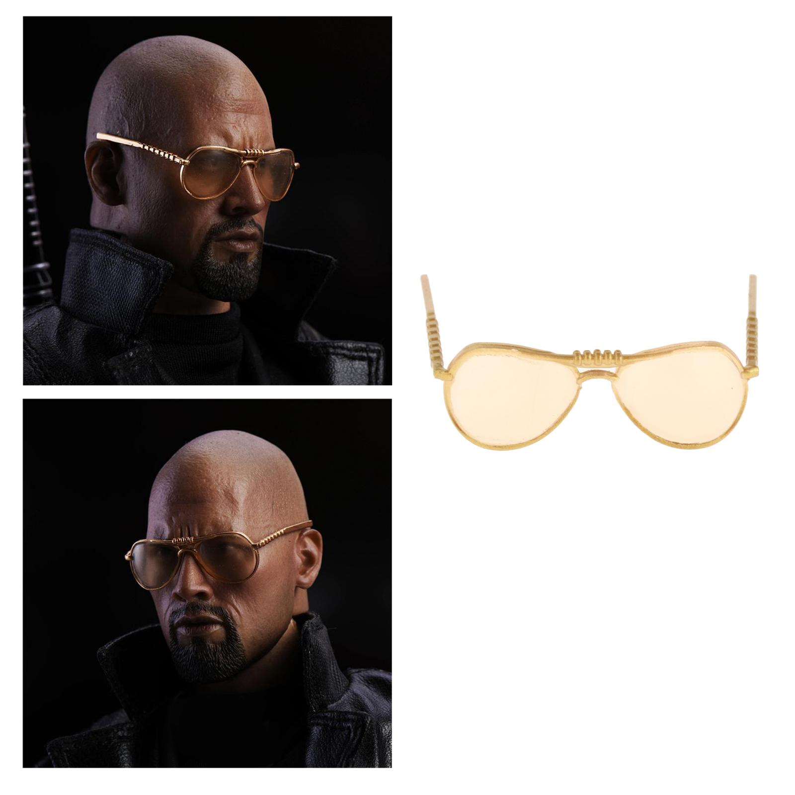 1:6 Scale Round Sunglasses Alloy Frame for 12'' Action Figure Male & Female