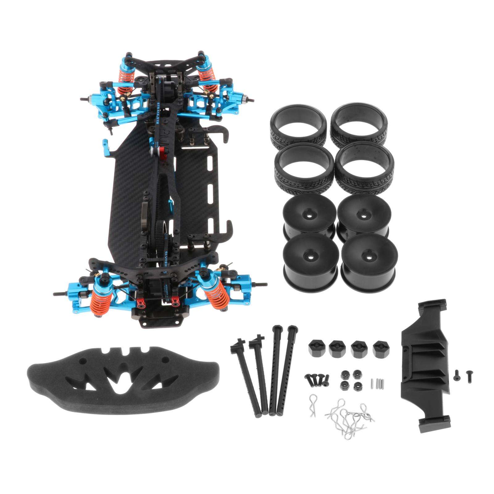 Upgrade RC Car Frame Kit 4WD Touring Car 1:10 Car Hobby for Flat Sports Car