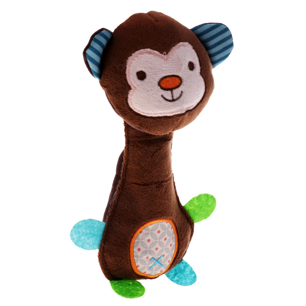 Infant Stuffed Animal Baby Hand Rattle BB Soft Plush Toy Doll