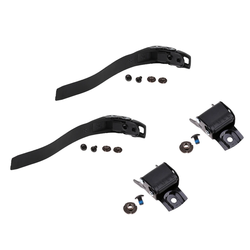 2pcs Replacement Inline Roller Skates Strap + 2pcs Buckle, Locking Clip Hook