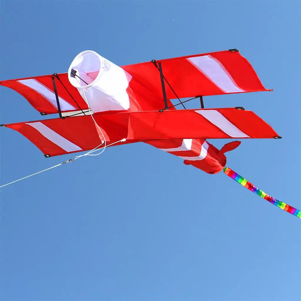 Single-Line Biplane Kites Outdoor Sport Toys Outdoor Plane Kite for Children