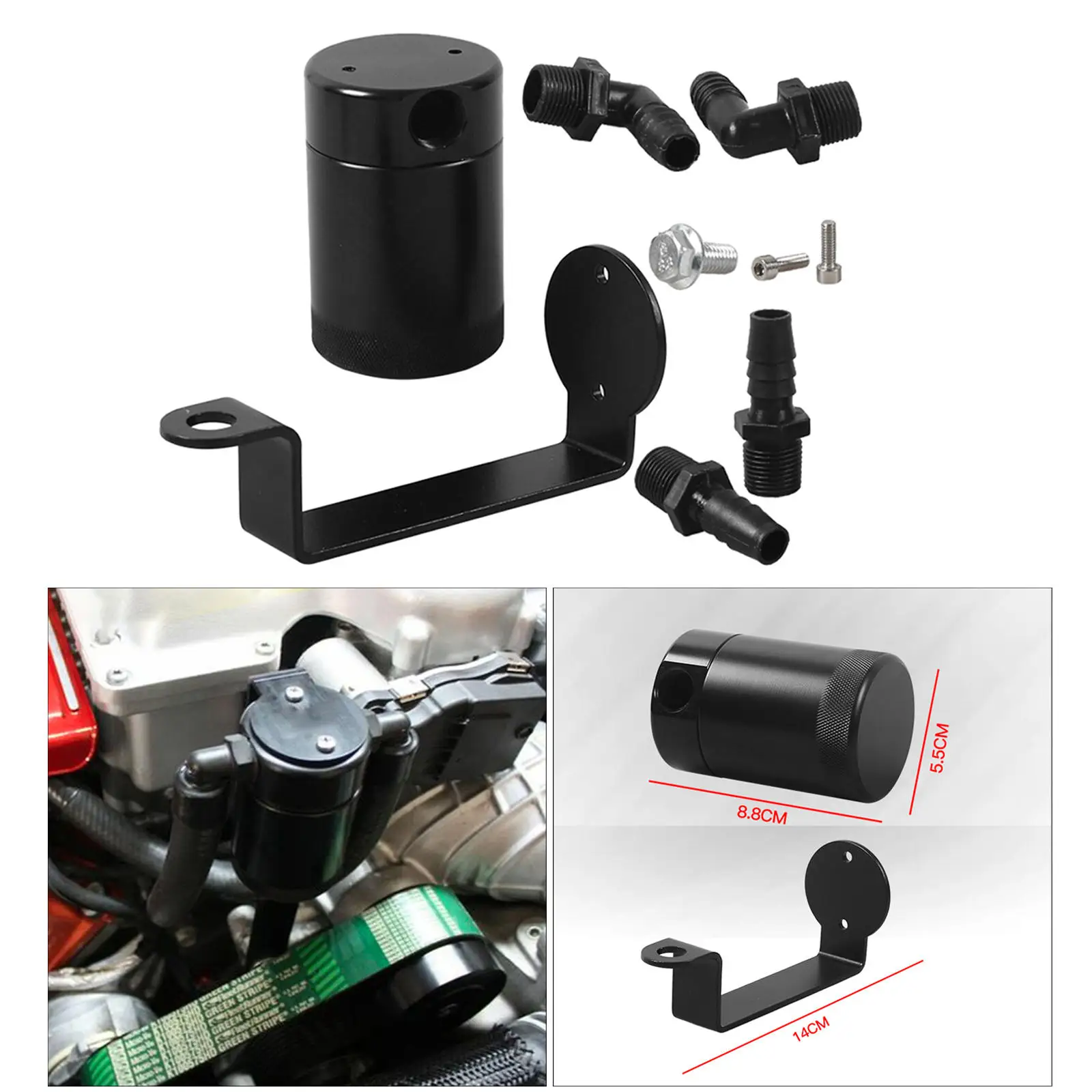 Performance Oil Separator Catch Tank Can for Charger Hellcat Demon 2015-2020 Passenger Side
