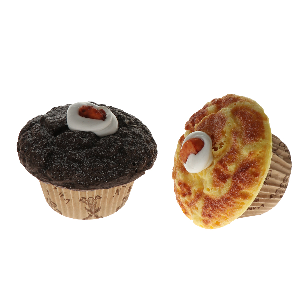 Artificial Cakes Simulation Decorative Cupcake Model Props Dessert Props,Made of Polyurethane, eco-friendly