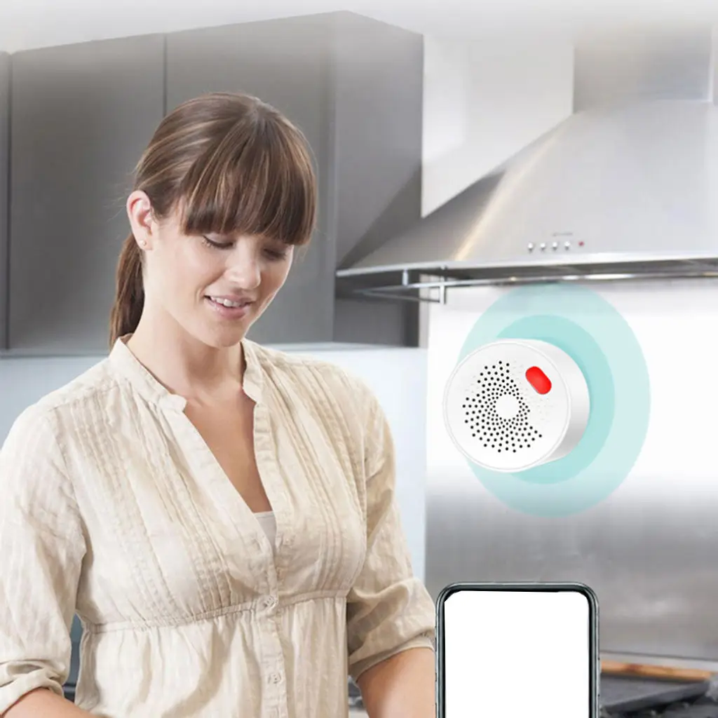 Combustible Natural Gas Detector Smart Gas Alarm Gas Leak Detection Tester Plug in Monitor Sensor Warning Home Kitchen