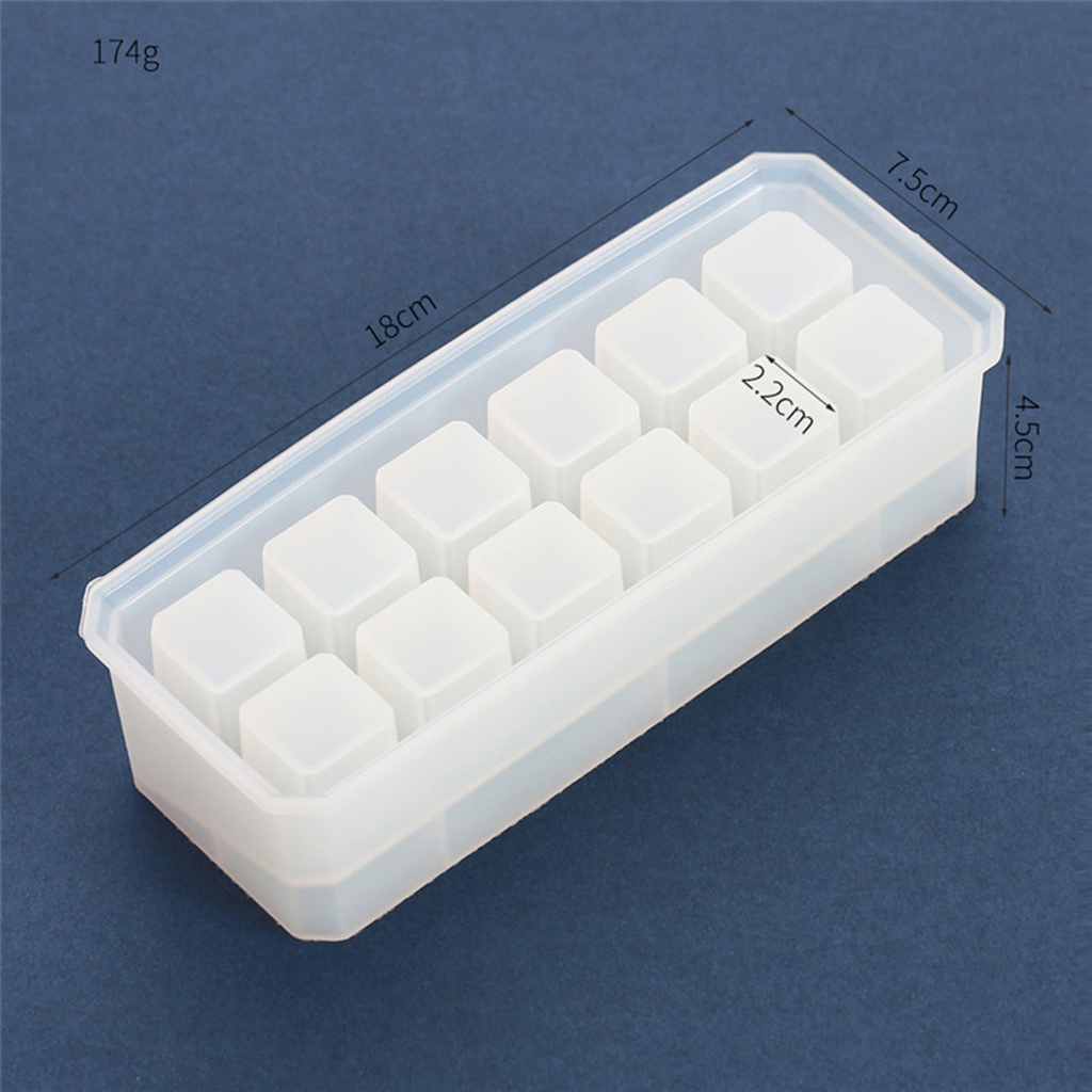 Rectangle/Square 9/12Grid Storage Box Mold Resin Making Mould Casting Craft DIY