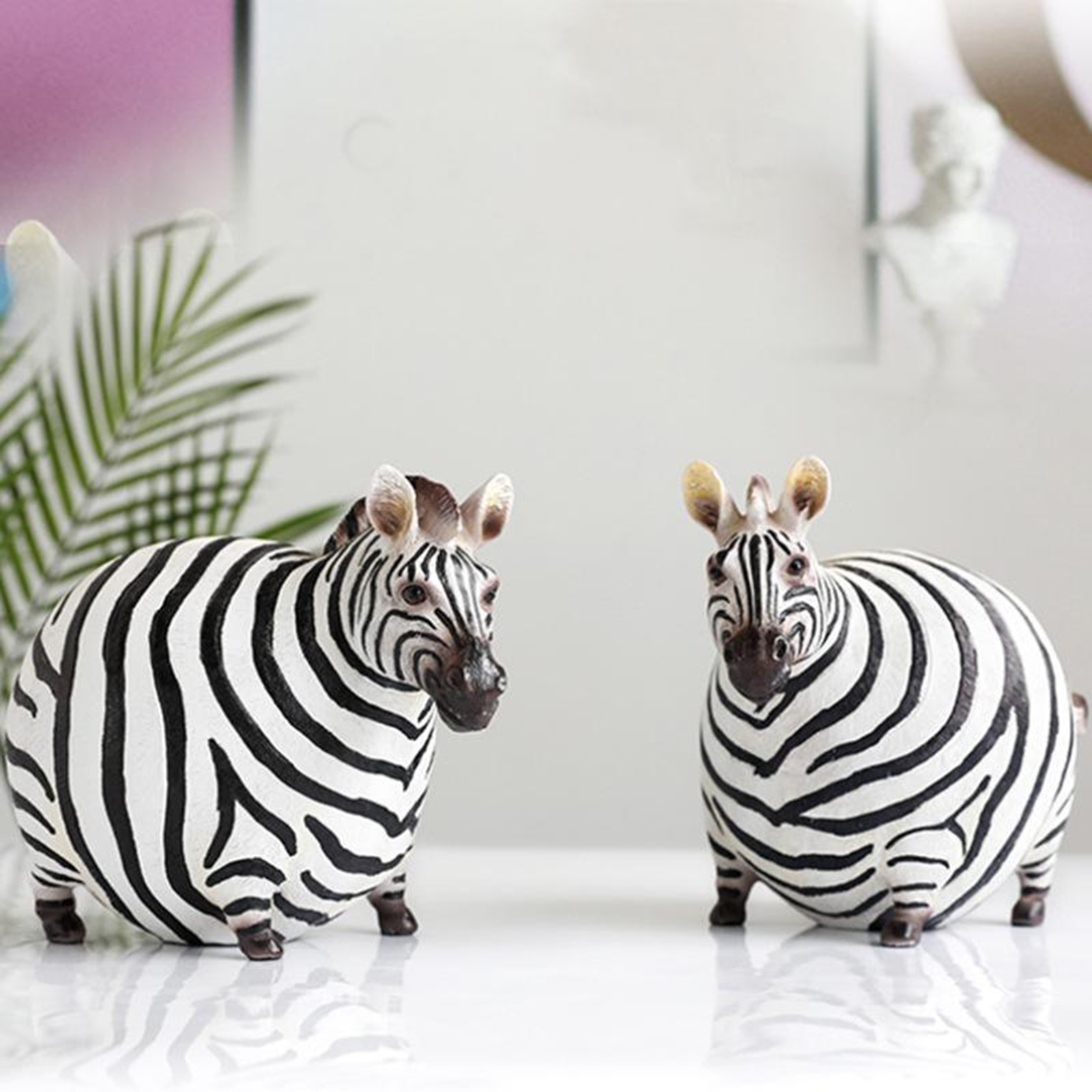 Super Cute Handmade Zebra Figurine, Resin Kids Toy, Animal Figure Model, Art Collectible, Home Office Decoration Gift