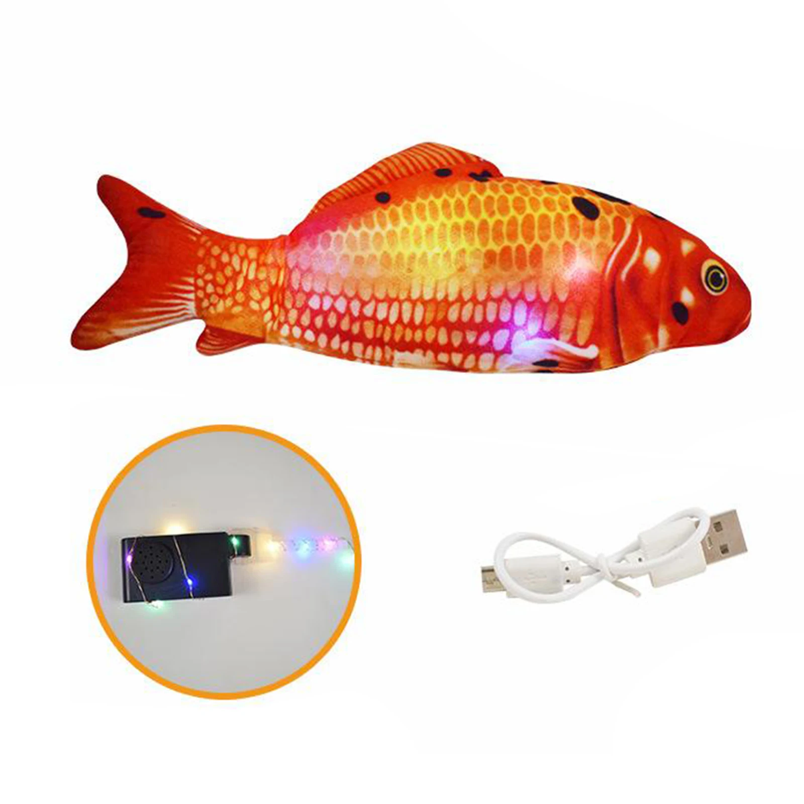 Cat Toy Fish USB Electric Charging Simulation Dancing Jumping Moving Floppy Fish Cat Interactive Toy
