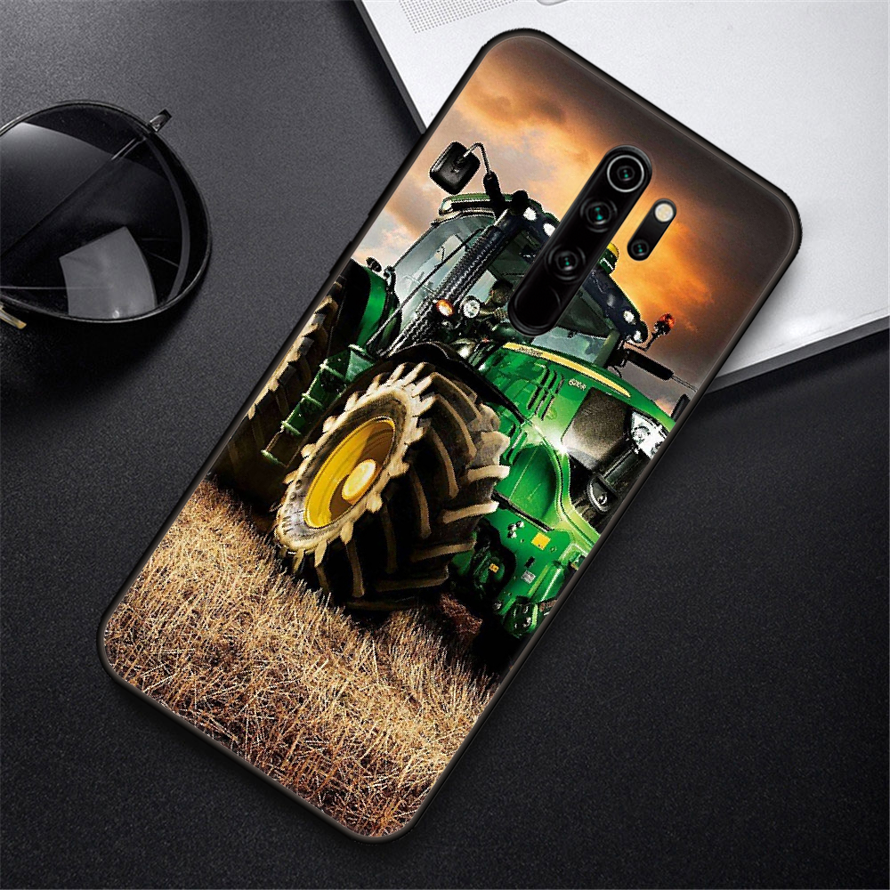 Phone Case For Xiaomi Redmi Note 8 8T 10 9 9S 7 6 Pro xiaomi 9 9A 8 8A 7 6  Black Cover Shell 3D Bumper Tpu Coque fendt Tractor