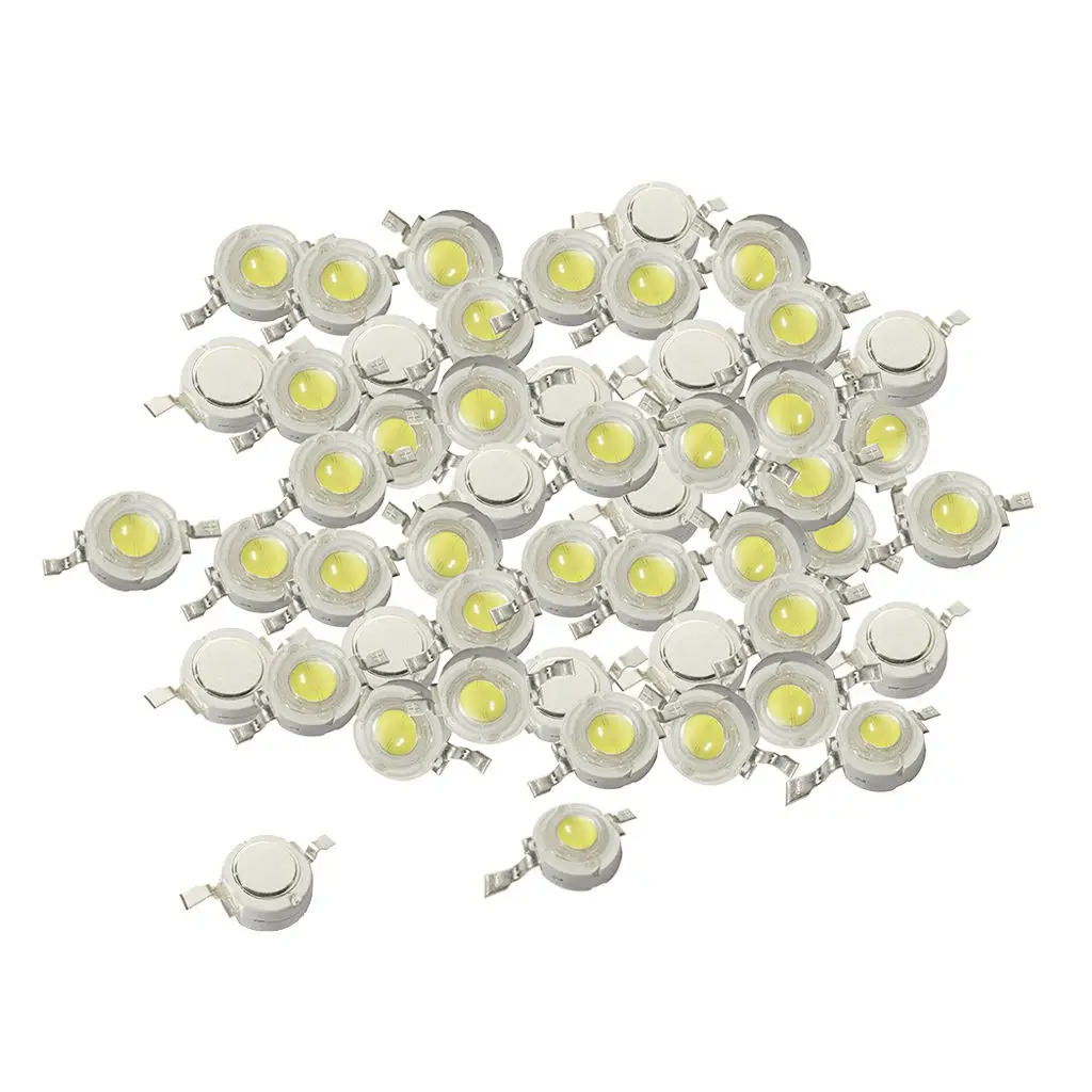 50pcs/pack 1W High Power SMD Beads LED COB Diode Chip -  WHITE