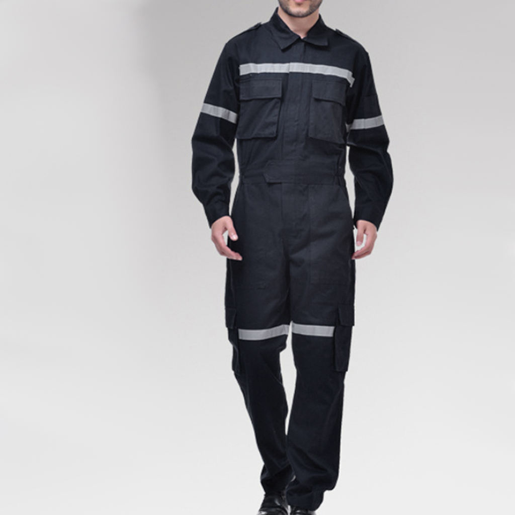 Overall Boilersuit Coverall Workwear Boiler Suit w/ Reflective Strip S-XXXL