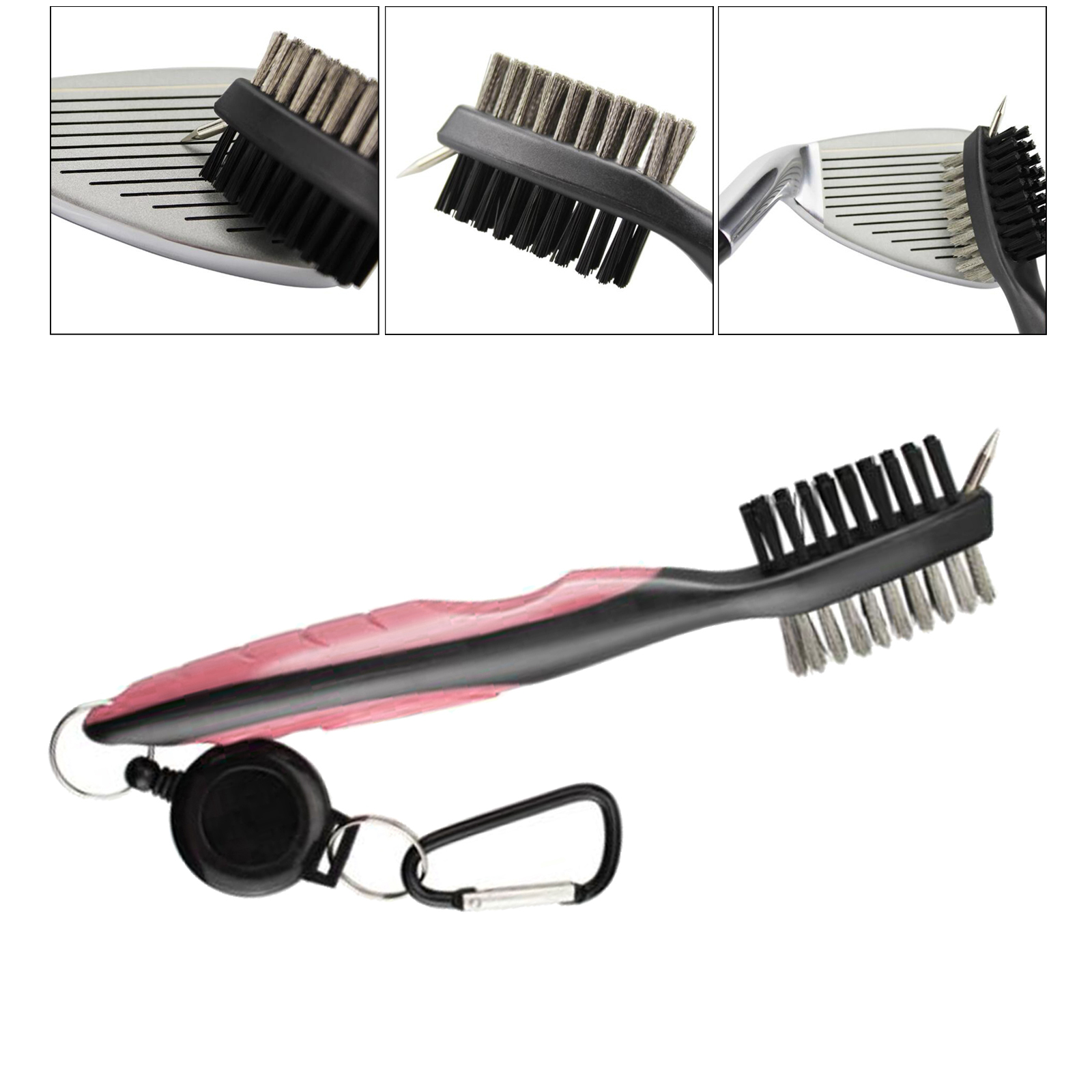Golf Club Brush Golf Pole Putter Double Sided Groove Cleaner Cleaning Brushes Tool for Outdoor Exercise Sport Decoration