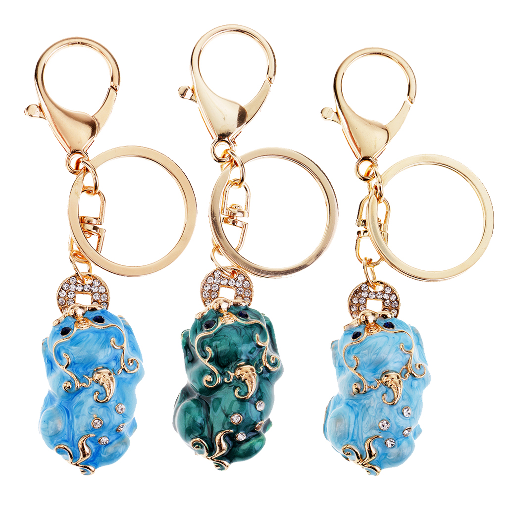 Pi Yao/Pi Xiu Metal Keychains to Attract Wealth Luck Car Women Bag Key Rings