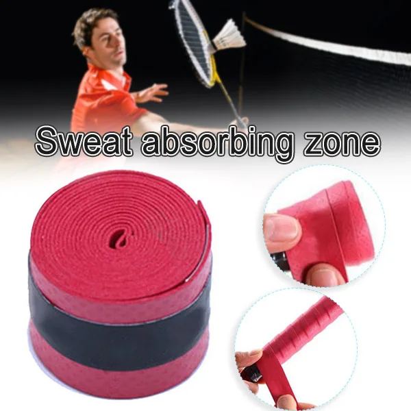 Anti-slip Racket Tennis Badminton Sweat Absorption Handle Grip Tape Overg rs LDU 