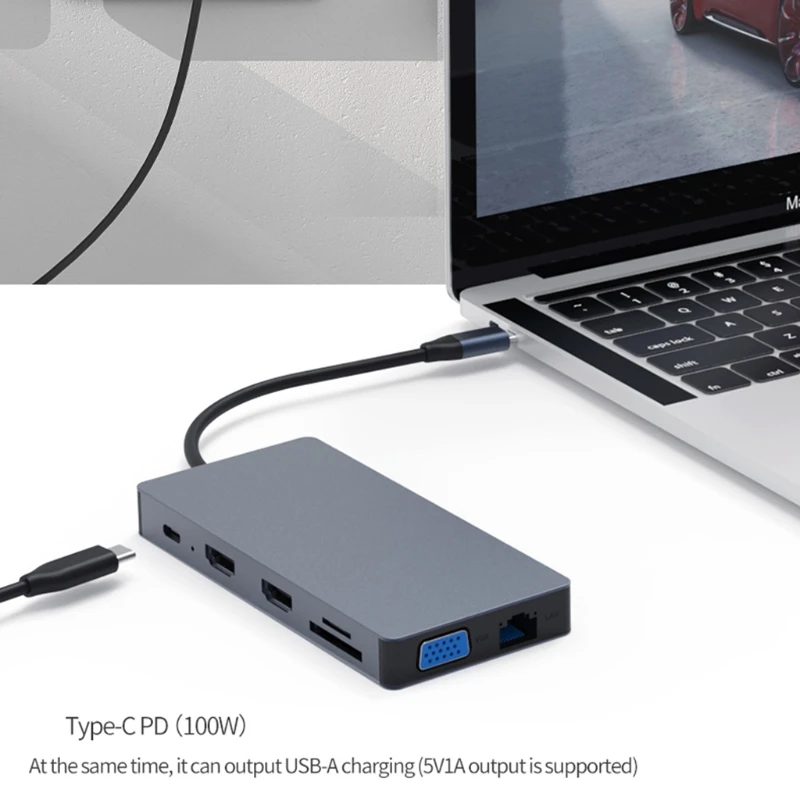 usb3.0 5gbps interface tipo-c pd100w sd tf