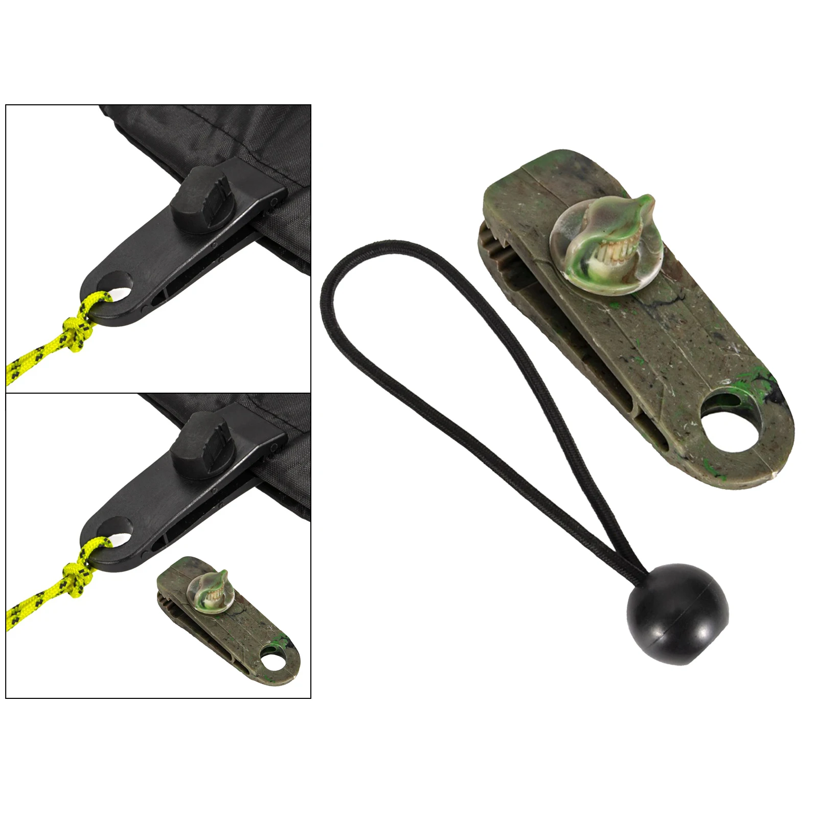 Tent Tarp Clip Hanger Ball Bungee Rope Canopy Lock Grip Fasteners Windproof