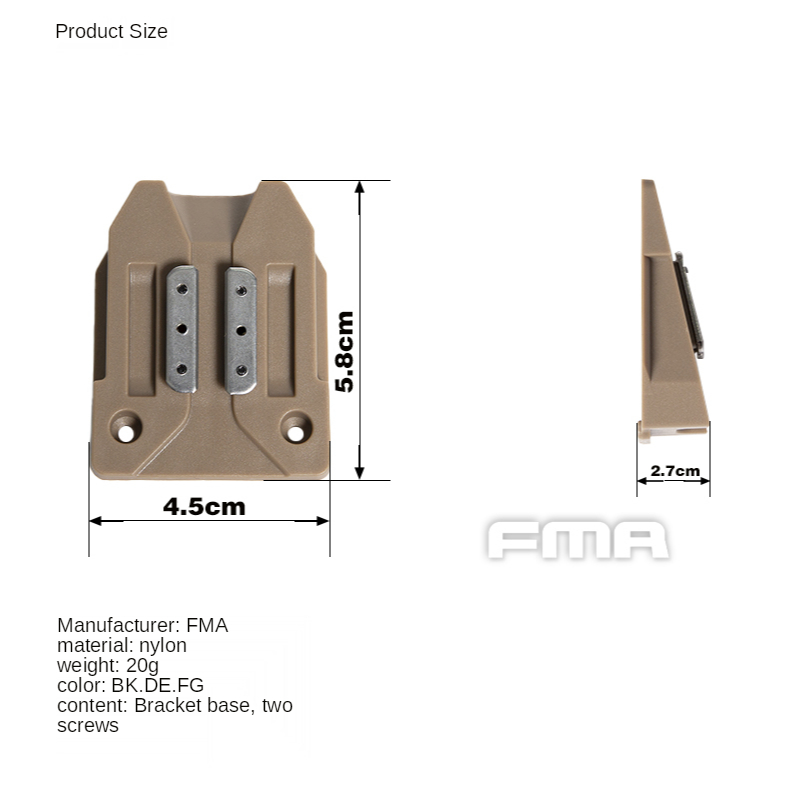FMA Taktische Helm Shroud Adapter Einsatz KIT Halterung Basis Halterung für für GSGM NVG Mount Nachtsicht Brille Zubehör TB1411 – Detail 2
