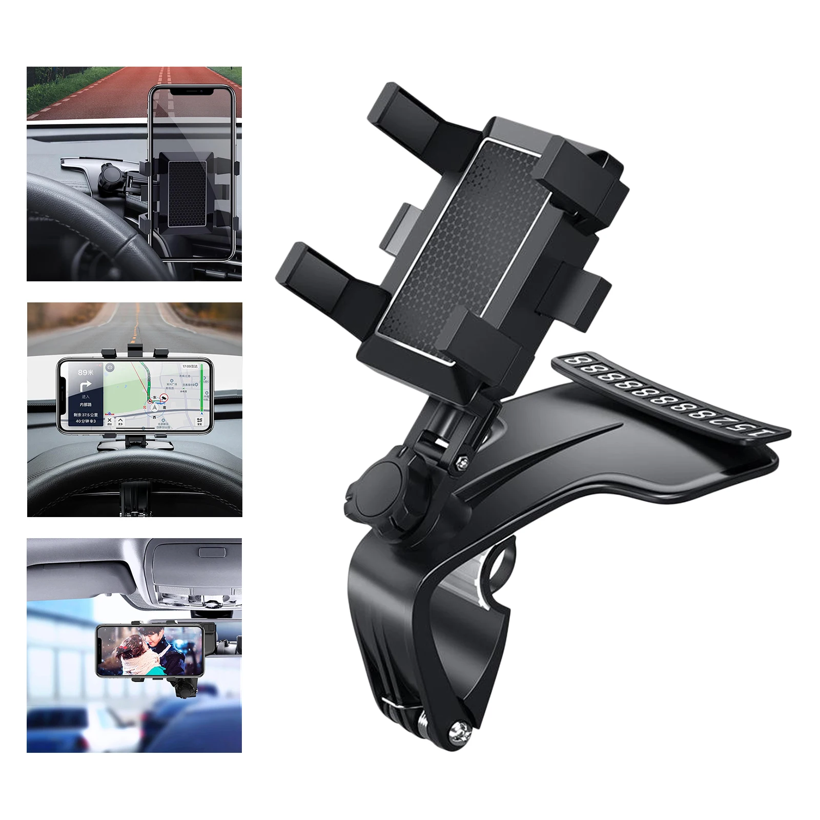 360 Car Mobile Phone Holder Stand Mount Clip Adjustable Easy To Switch