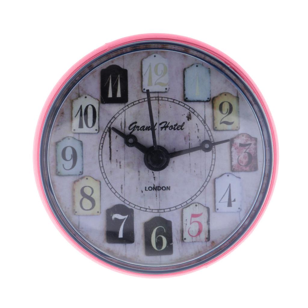 Silicone Mini Wall Clock Suction Cup Water Resistant For Bathroom Kitchen