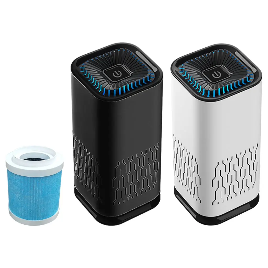 Air Purifier For Home True HEPA Filters Compact Desktop Purifiers Filtration with Night Light Air Cleaner