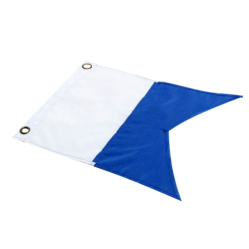 350 x 300mm White and Blue Scuba Diving Dive Boat Alpha Flag National Banner International Sign