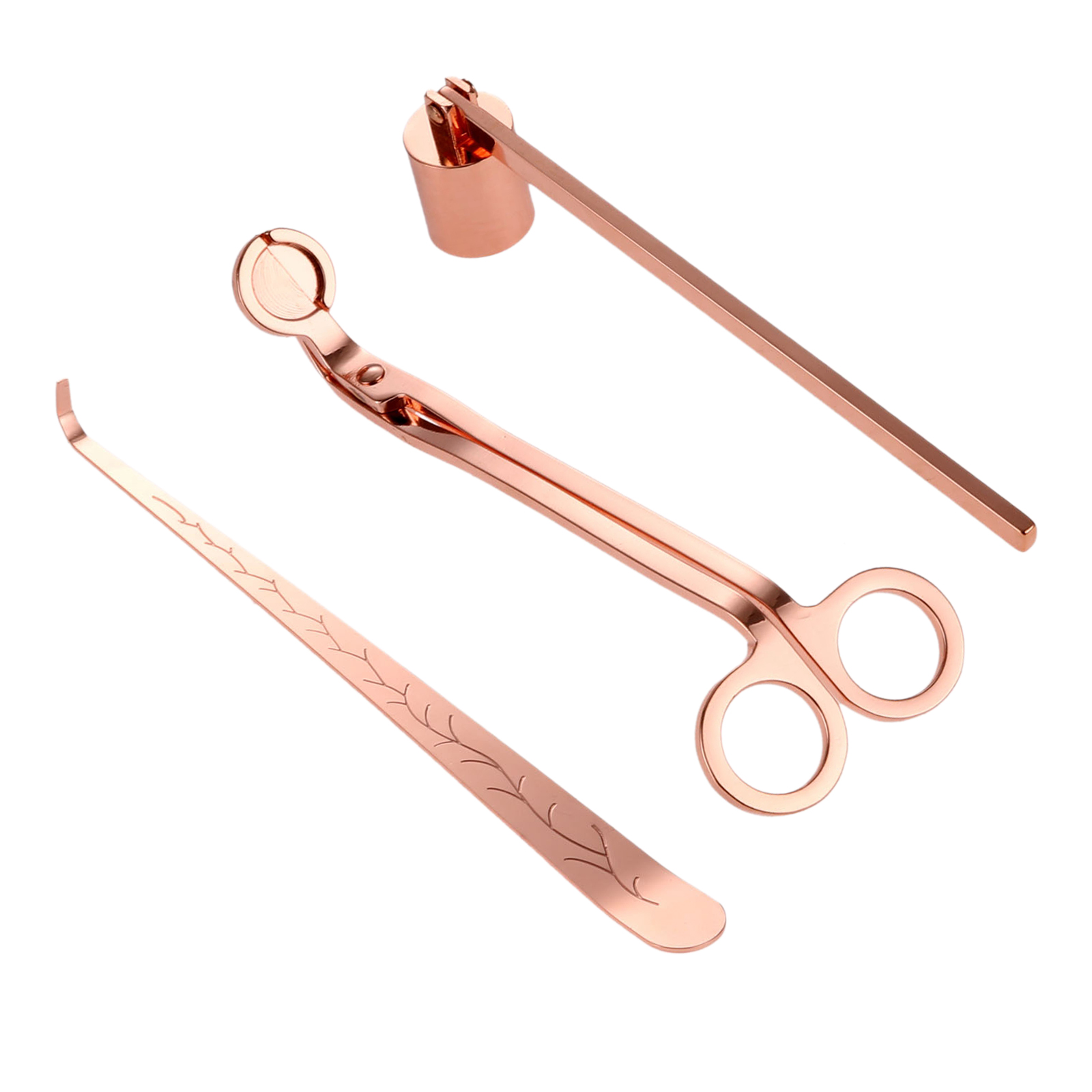 3pcs/set Candle Snuffer Trimmer Hook Stainless Steel candle scissors Wicks Dipper 4 Colors Candle Accessories