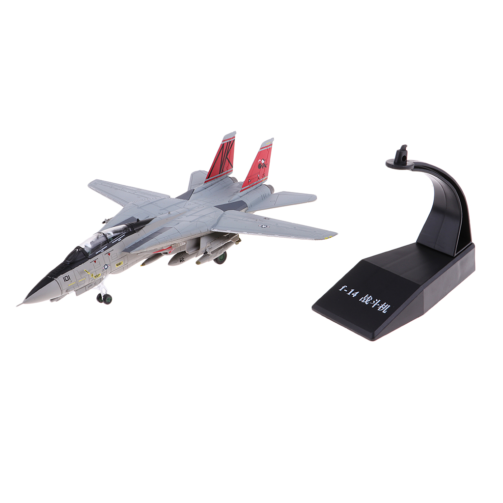1/100 USA F-14 Fighter Aircraft Airplane Model W/ Display Stand Kids Gift