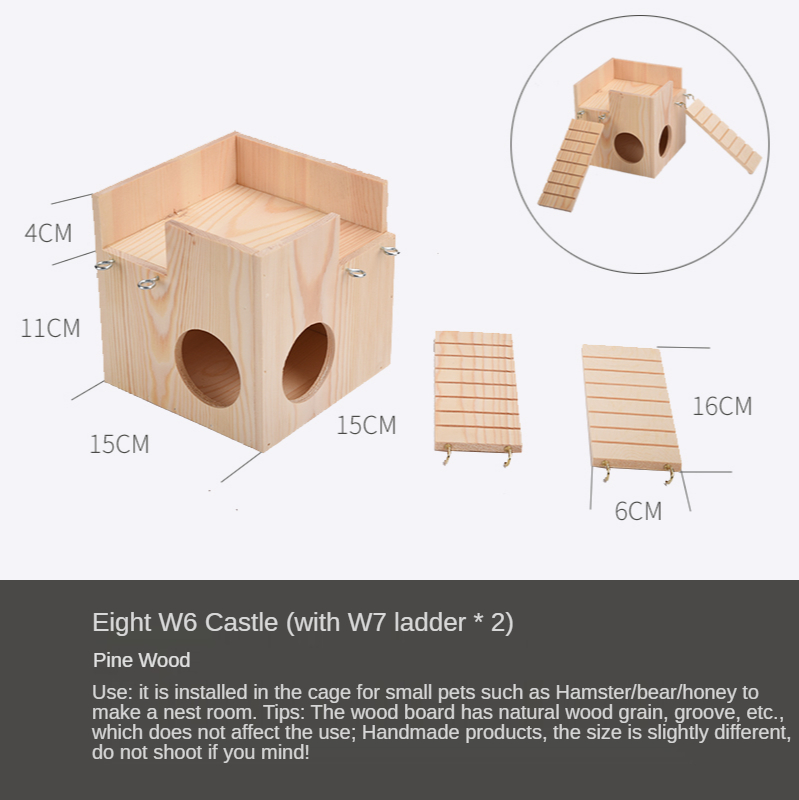 基本的なハムスターケージ60cm,木製アクセサリー,おもちゃ,ハムスターの装飾,ハムスターのはしご|鳥かご| - AliExpress